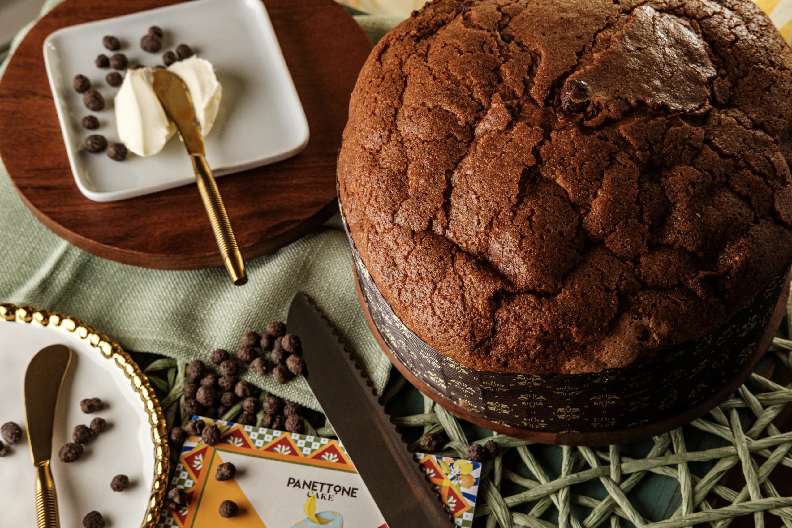 Chocolate Panettone Cake