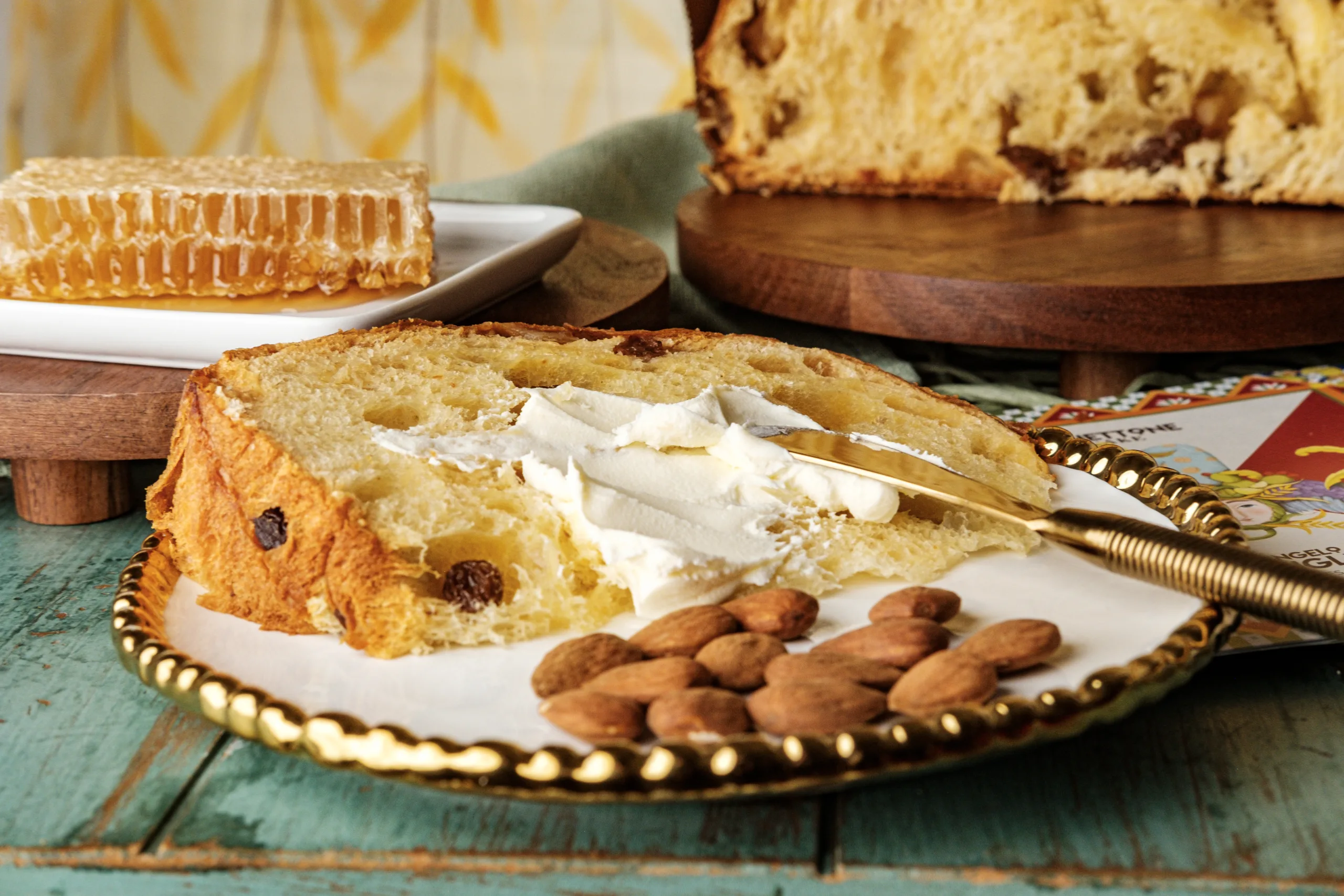 Raisin & Almond Panettone Cake