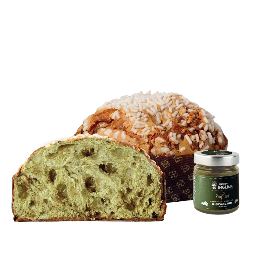 Pistachio Panettone Cake with Sicilian Pistachios by Angelo Inglima