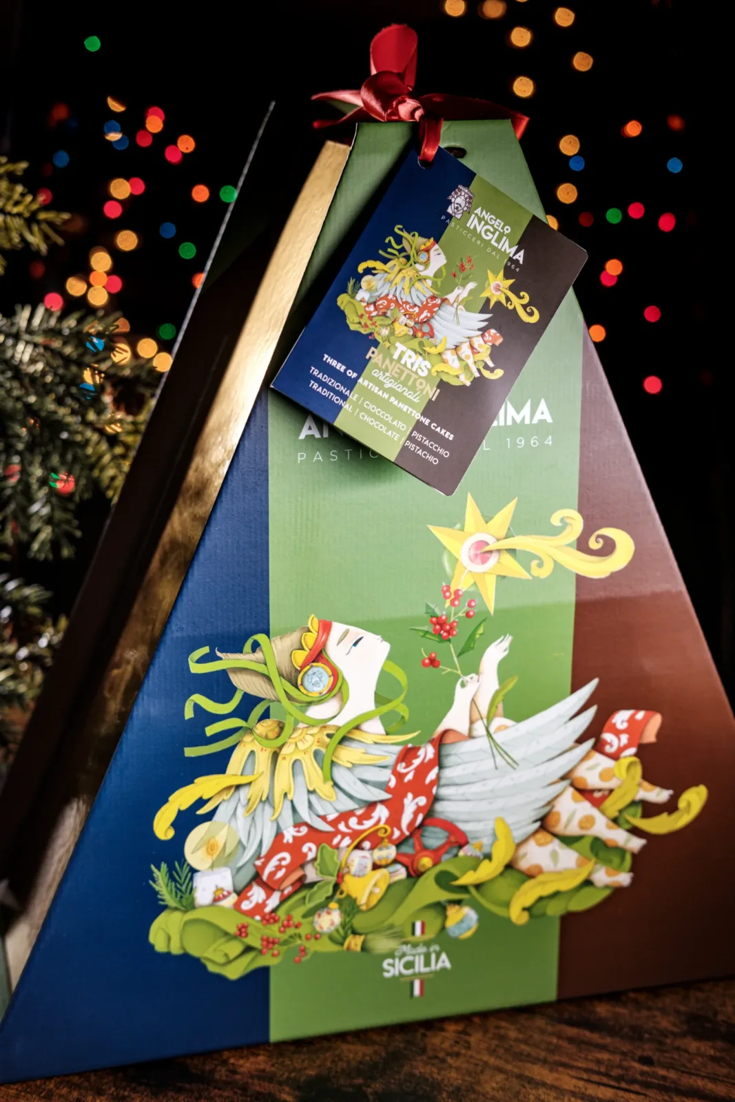 Tris Panettone Cakes Trio Pack by Angelo Inglima – Raisin & Almond, Pistachio, Chocolate